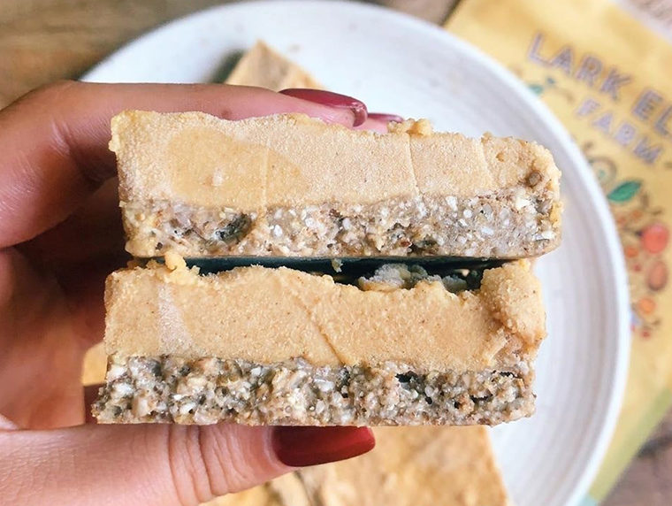 vegan pumpkin cheesecake bars